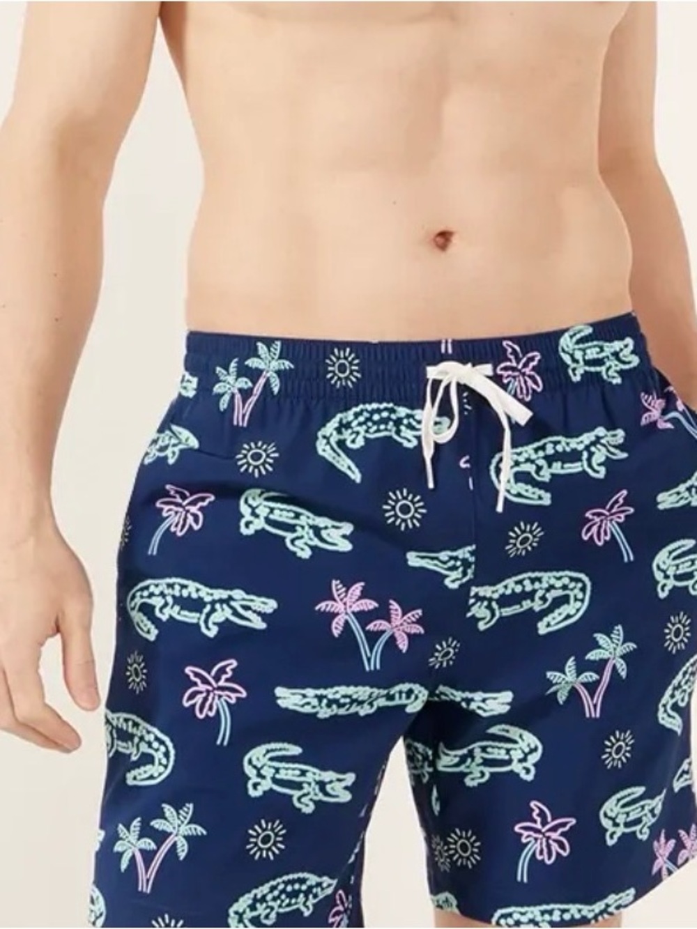 Chubbies The Neon Glades Swim Trunks Young L 14-16 Blue